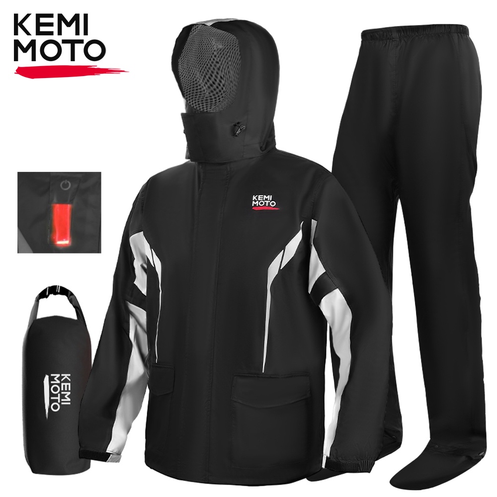 Cycling Gear For Rain - Waterproof Raincoat Set for Motorcycle Riding