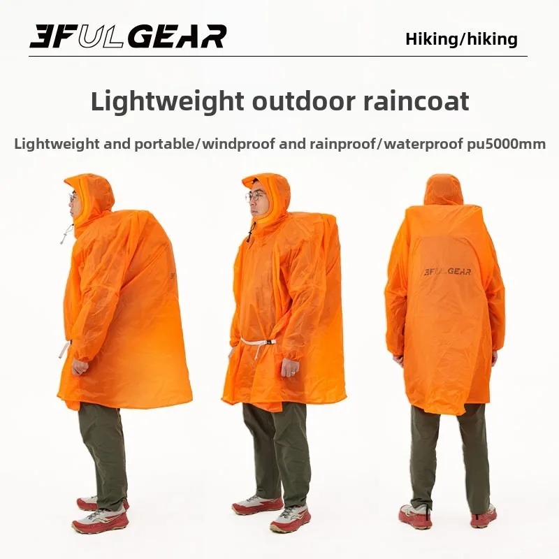 Cycling Gear For Rain - Ultralight Rain Poncho 3F UL GEAR