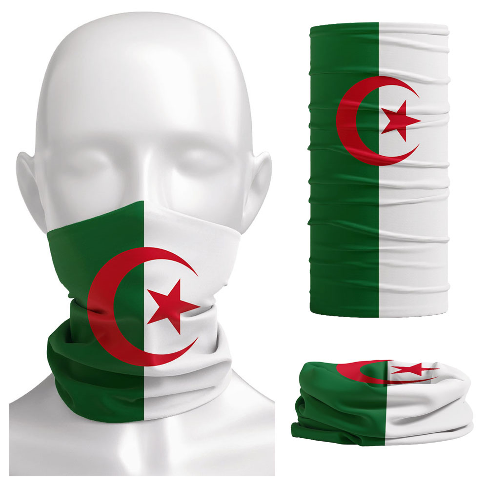 Cycling Headwear - Algeria Flag Printed Bandana Headwear Riding