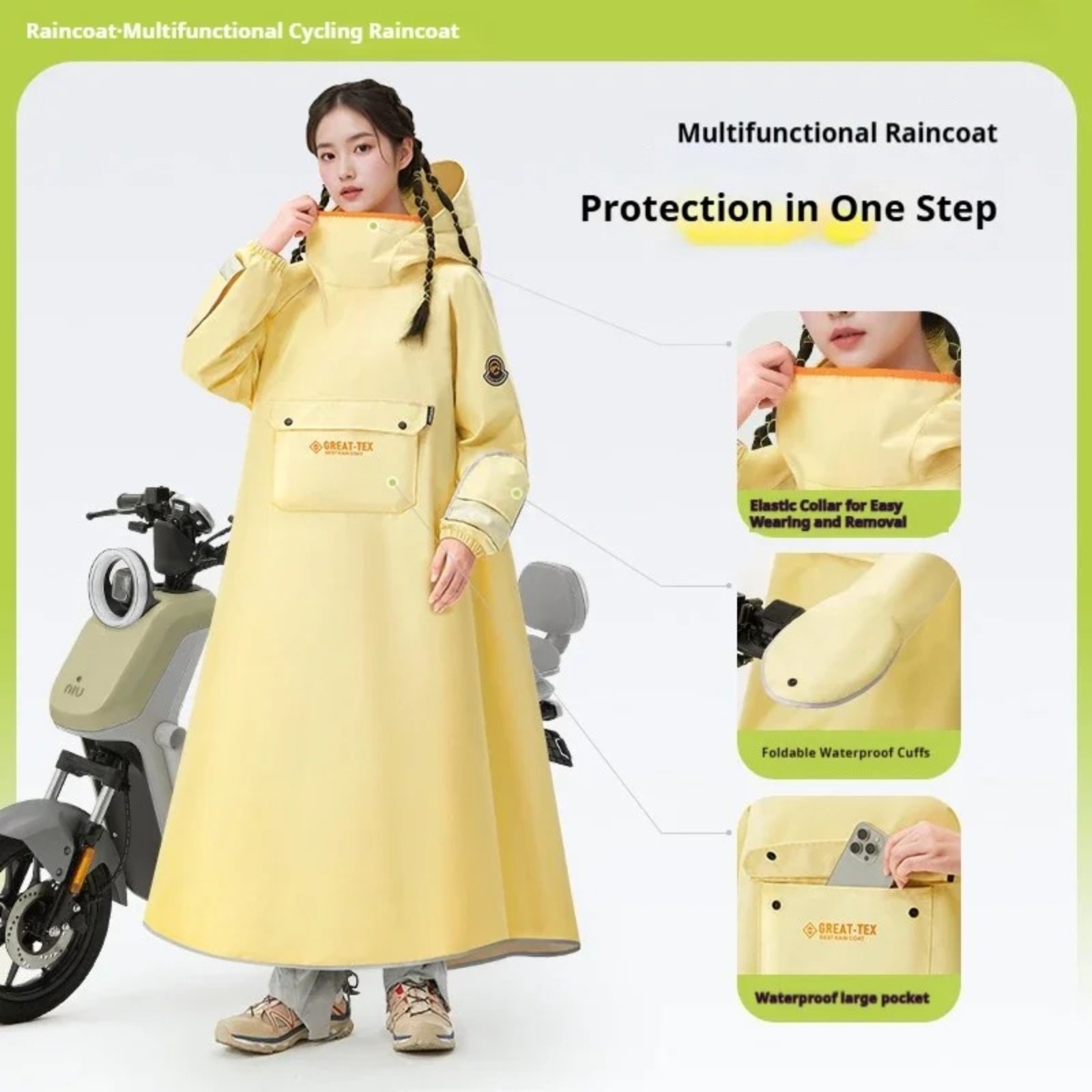 Waterproof Rain Poncho Cycling - огляд і ціна Cycling Gear For Rain