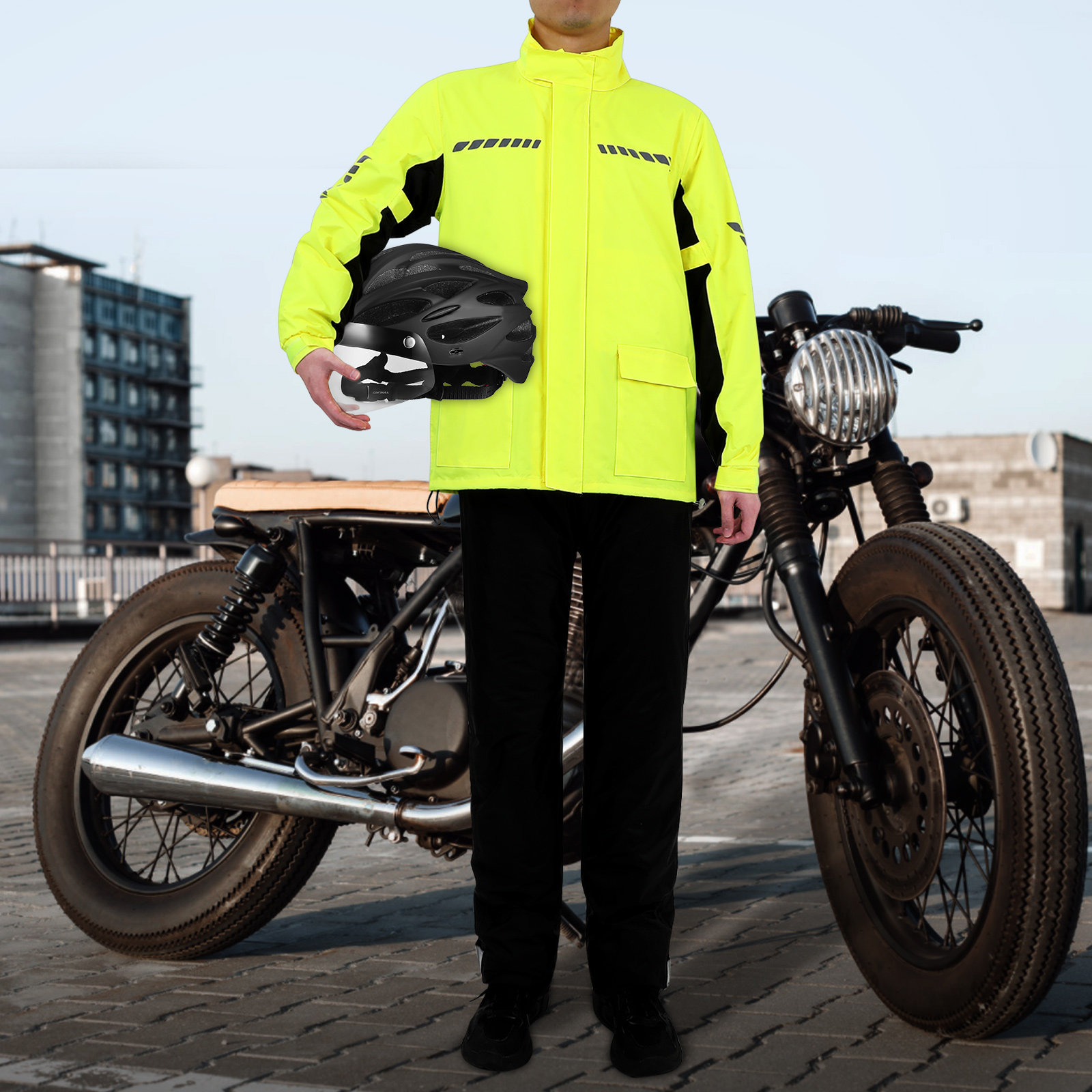 1Set Men Outdoor Cycling Rain  - огляд і ціна Cycling Gear For Rain