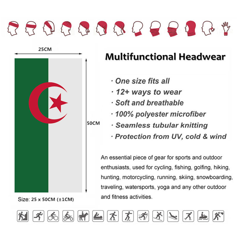 Algeria Flag Printed Bandana H - огляд і ціна Cycling Headwear