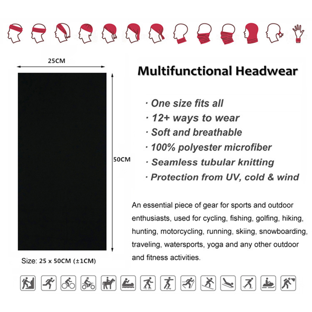 Seamless Solid Color Bandanas  - огляд і ціна Cycling Headwear