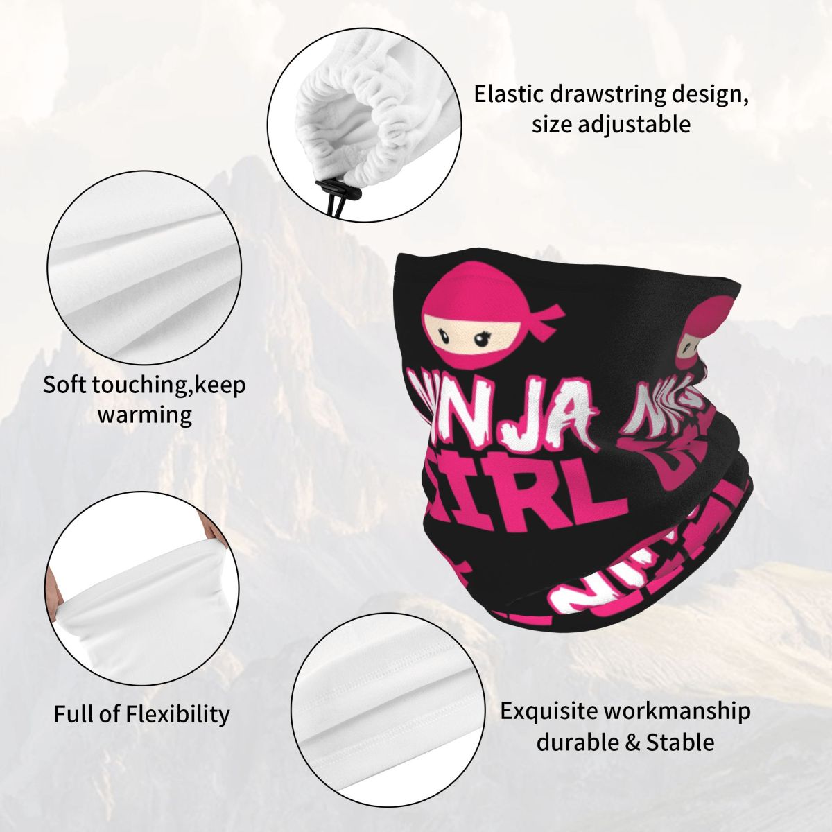 Spy Ninja Girl Bandana Neck Ga - огляд і ціна Cycling Headwear